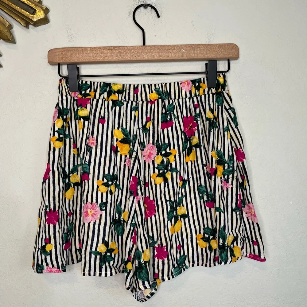 Everly Stripe and Floral Print Shorts